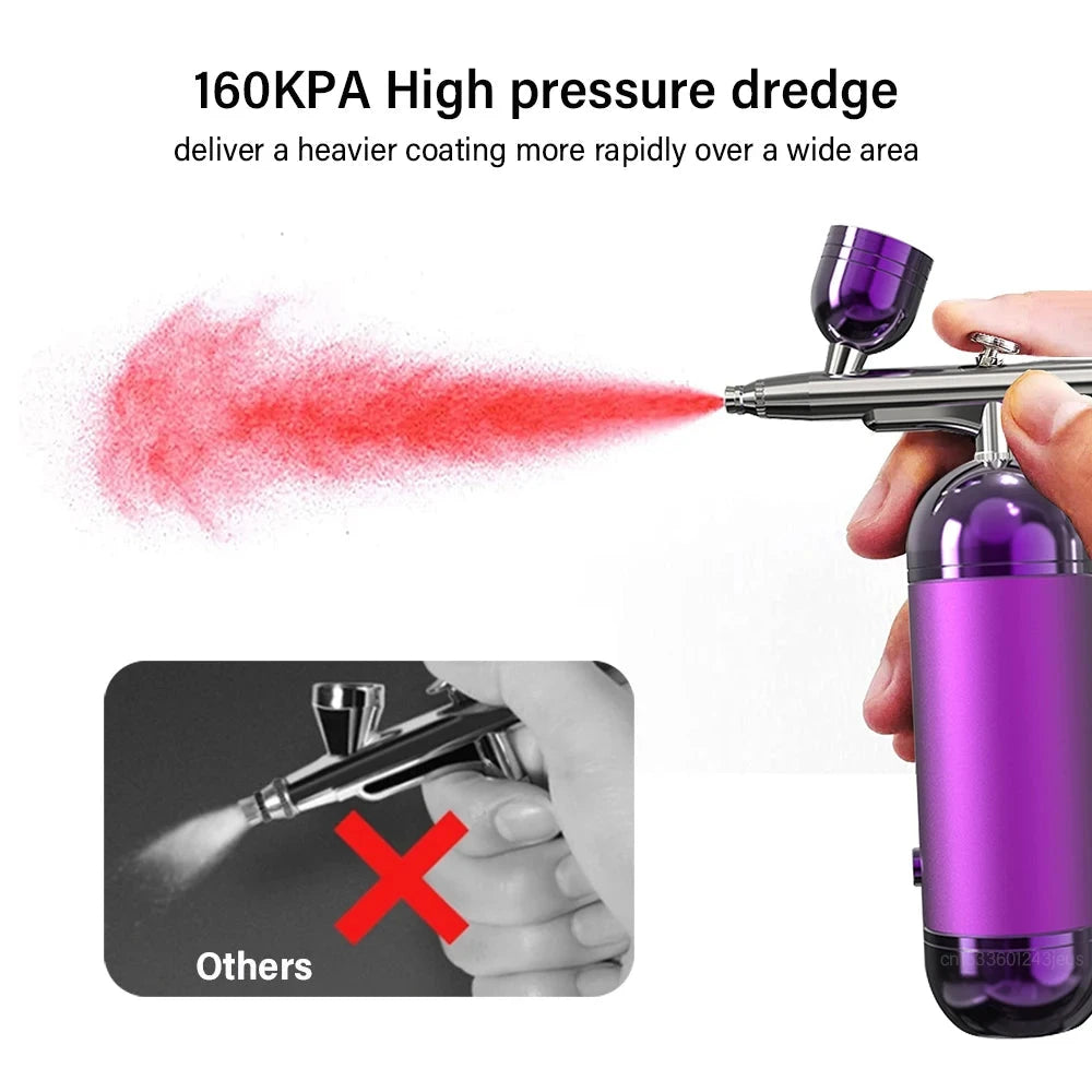 Airbrush Nail With Compressor Portable Air brush For Nails Art Paint Cake Crafts Portable Nails Spray AirBrush Compressor Kit Econic Blanks
