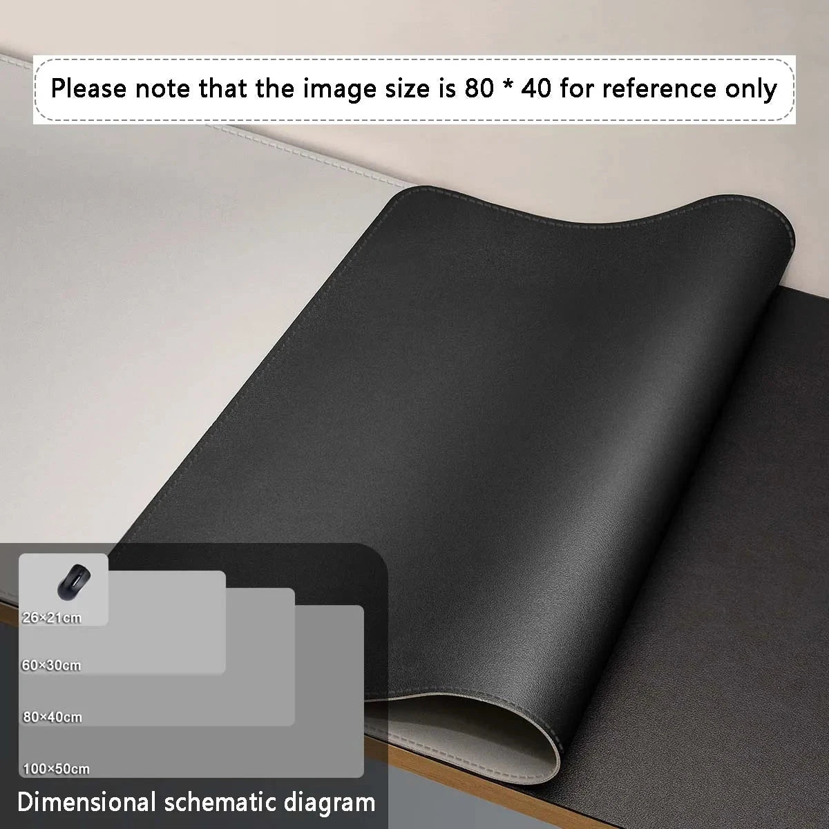 Mouse Pad Large Size Office Desk Protector Mat PU Leather Waterproof Desktop Keyboard Desk Pad Gaming Mousepad PC Accessories Econic Blanks