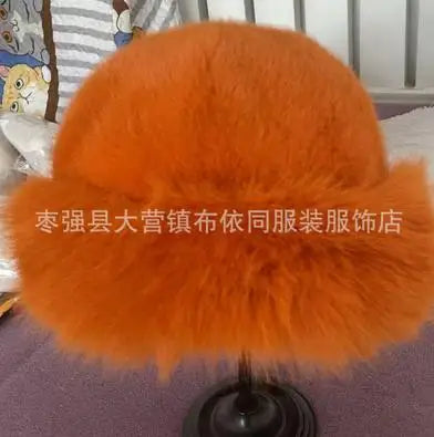 Furry Hats For Women, Autumn Winter Korean Style Warm Hats, Solid Color Flattering Mongolian Hats, Thickened Winter Outfits Purest Peak