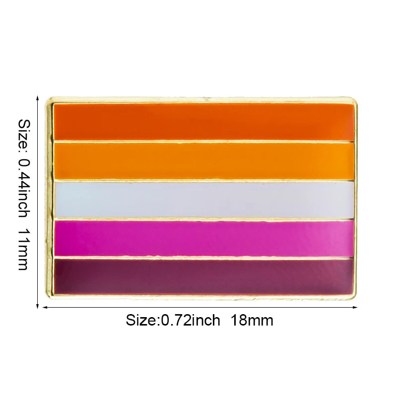 Pride Badge Bisexual Pansexual Brooch Lesbian Pride Pin Flag LGBTQ Gay Flag Lapel Pin Quick Pick Grocers
