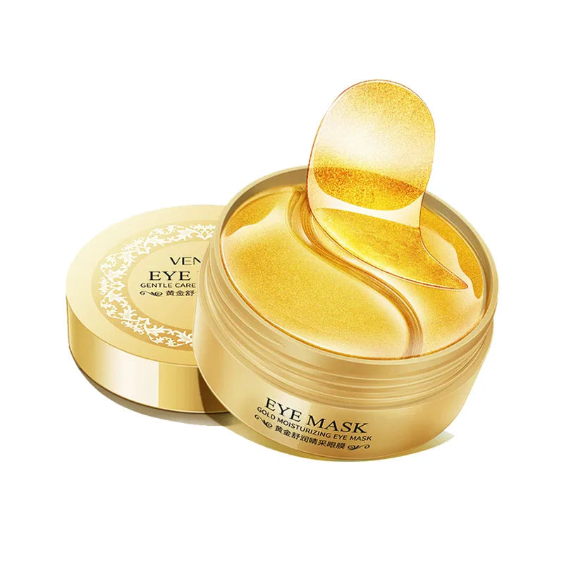 60pcs/box Gold Crystal Collagen Eye Mask Anti Dark Circles Eye Bags Firming Moisturizing Eye Patches Eyes Skin Care Products Quick Pick Grocers