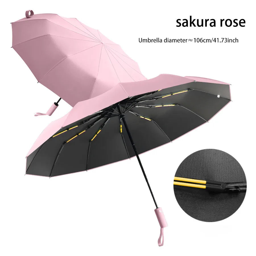 Reinforced 24-Bone Umbrella, Men's Business Strong And Durable Wind-resistant Umbrella, Anti-UV Sunscreen Umbrella Women's Sunny Quick Pick Grocers