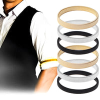 Non-slip Metal Armband Stretch Garter Shirt Sleeve Holder Unisex Sleeve Holders Armbands Elastic Armband Accessories (not pair) Quick Pick Grocers