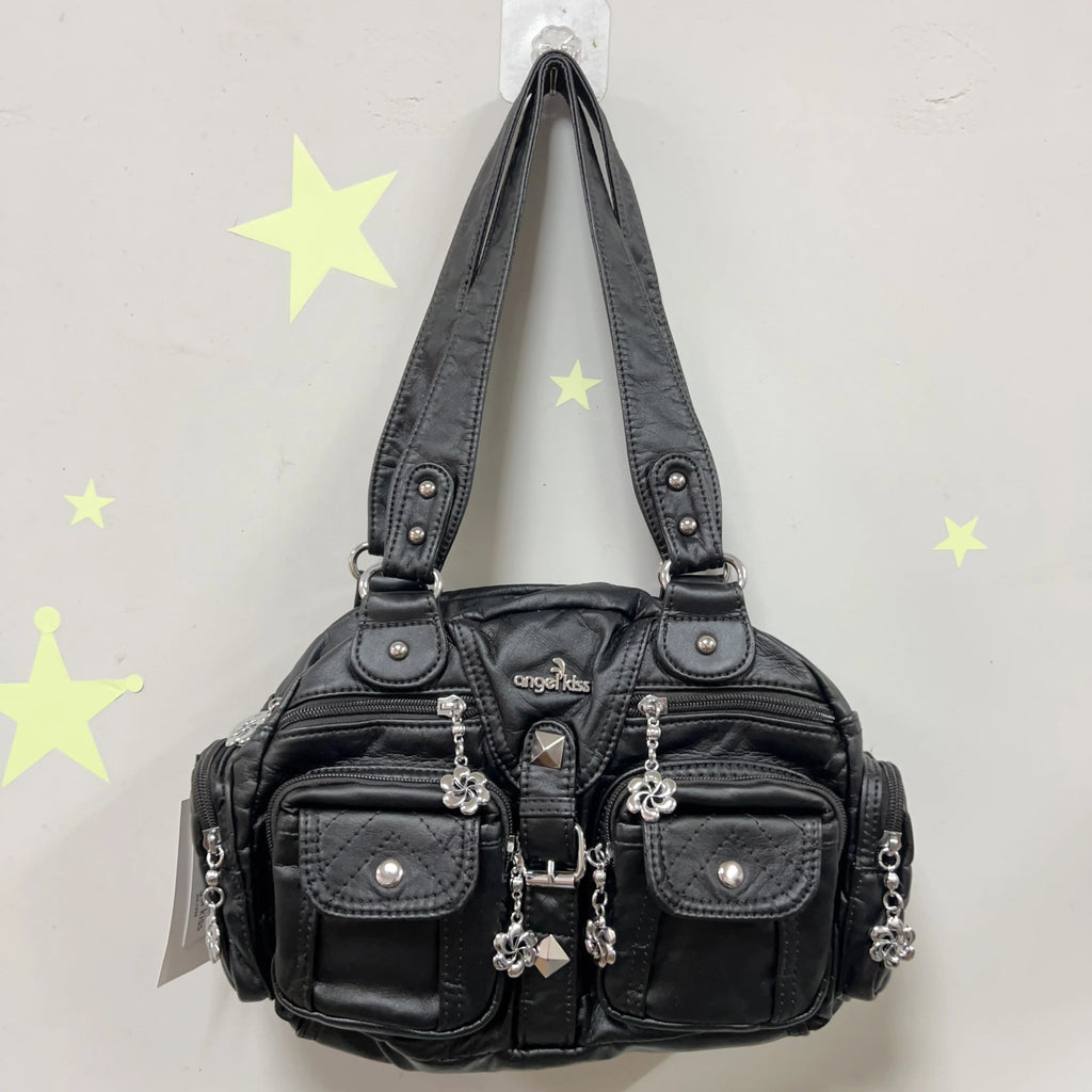 Vintage Women Handbags Satchel Top-handle Handbag PU Shoulder Bag Dumpling Pack Give Gifts Shoulder Bags Phone Money Pack Quick Pick Grocers