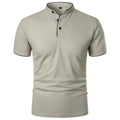Summer Men's Short Sleeve Collar Tshirts New Solid Color Casual Polo Shirt Trendy Breathable Loose Basic Splice Top Quick Pick Grocers