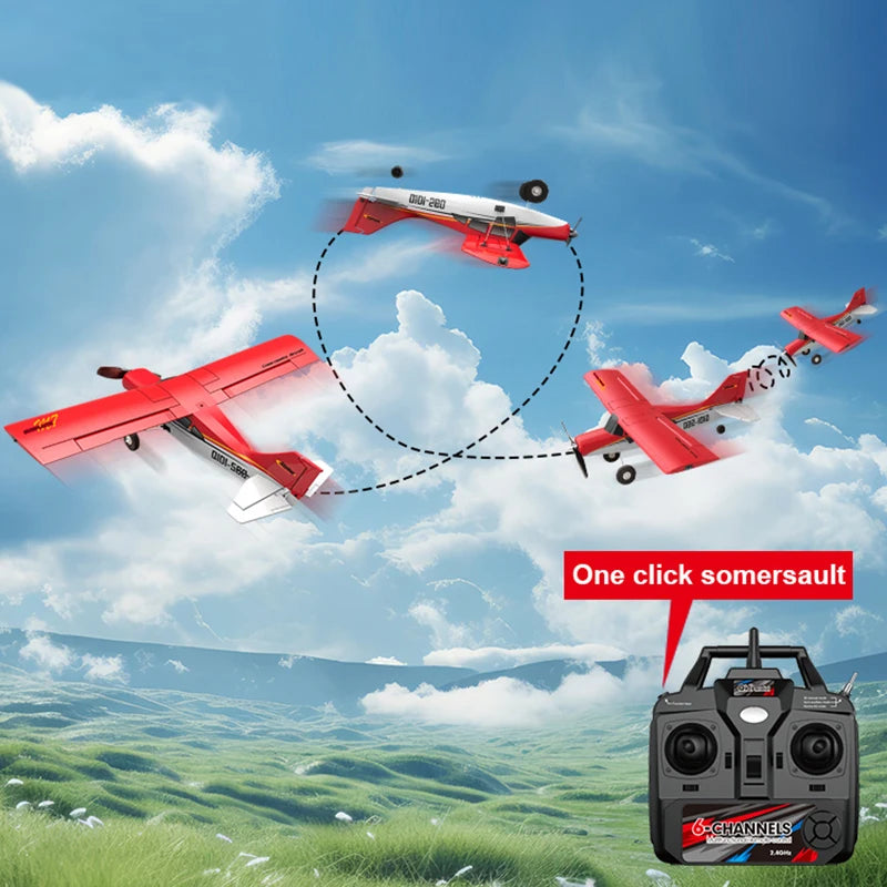 M7 Moore Off-road Aircraft Qidi560 RC Plane EPP 4CH Remote Control Brushless Airplane with LED light Model Toys for Children Econic Blanks
