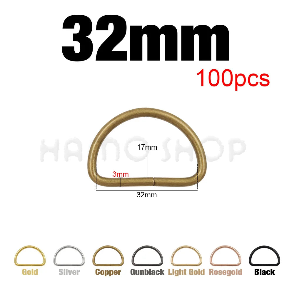 20-1000pcs Metal D Ring Adjustable Buckle Clasp For Webbing Backpacks Straps Bags Cat Dog Collar Chain Buckles DIY Accessorie Quick Pick Grocers