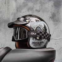Retro semi-open motorcycle helmet cross-country motorcycle accessories motorcycle helmet 3/4 retro helmet in winter Quick Pick Grocers