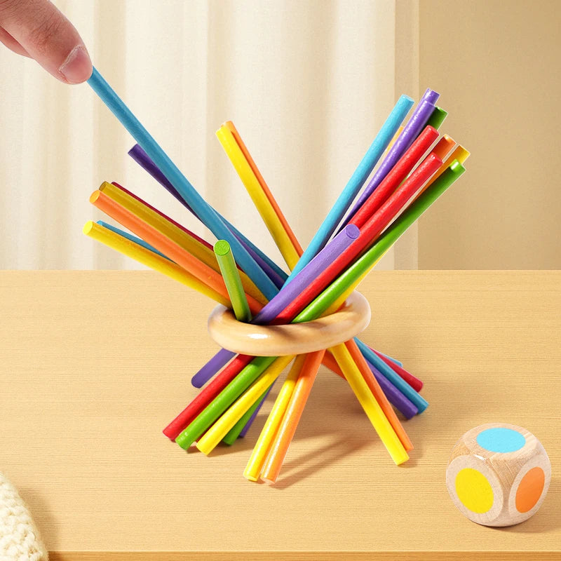 Parent child interactive wooden stick children's two person battle spatial thinking training puzzle toy Quick Pick Grocers