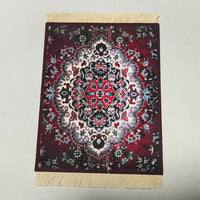 Woven flower Persian carpet small coaster wholesale merchants cheap mouse pad desk mat retro style rubber non-slip computer mats Quick Pick Grocers