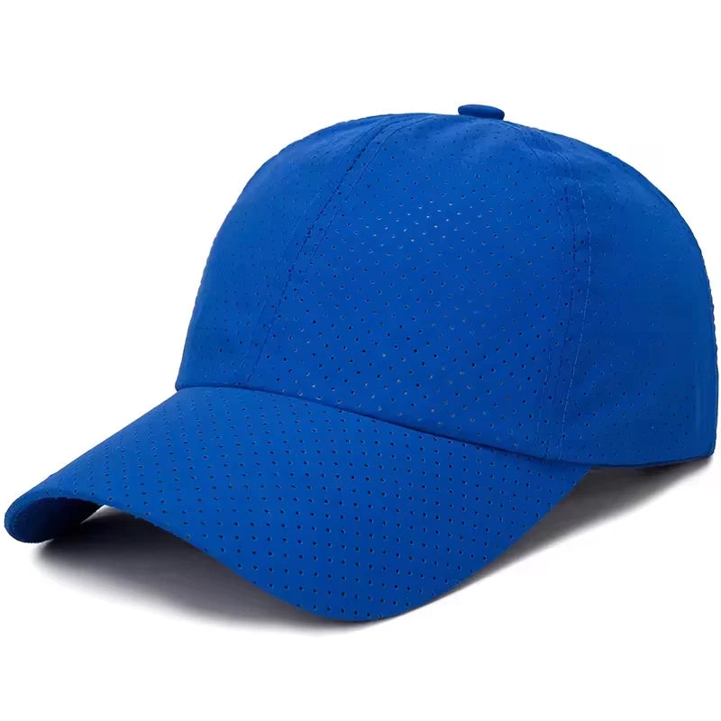 Hat Men Spring Summer Solid Color Mesh Cap Baseball Cap Women Autumn Korean Edition Sunscreen Hat Mesh Breathable Peaked Cap Quick Pick Grocers