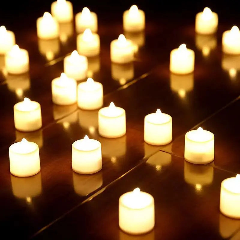 LED Candle Battery Powered Flameless Tea Candle Fake Candle Lamp Wedding Birthday Party Home Decoration Lamp Candlestick Candles Econic Blanks