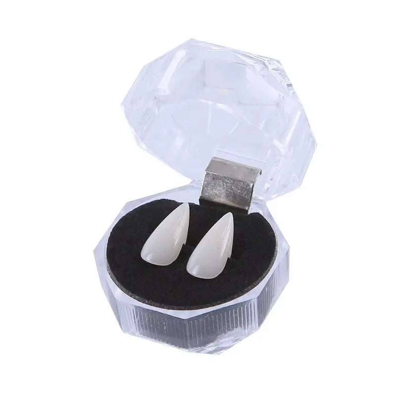 Vampire Teeth Fangs Dentures Props Halloween Costume Props False Teeth Solid Glue Denture Adhesive Halloween Party Decor Quick Pick Grocers