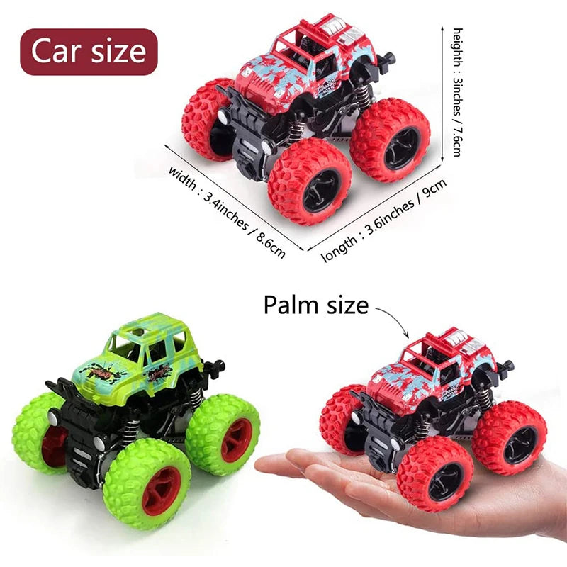 Pull Back Toy Car  Inertial Rotation Car Four-wheel Drive Off-road Vehicle SUV Racing Power Car Children's Toy CarGift Quick Pick Grocers