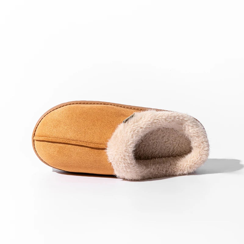 Fashion Women Fluffy Slippers for Autumn and Winter Indoor EVA Thick Sole Anti-Slip and Warm Unisex Slippers for Winter Purest Peak