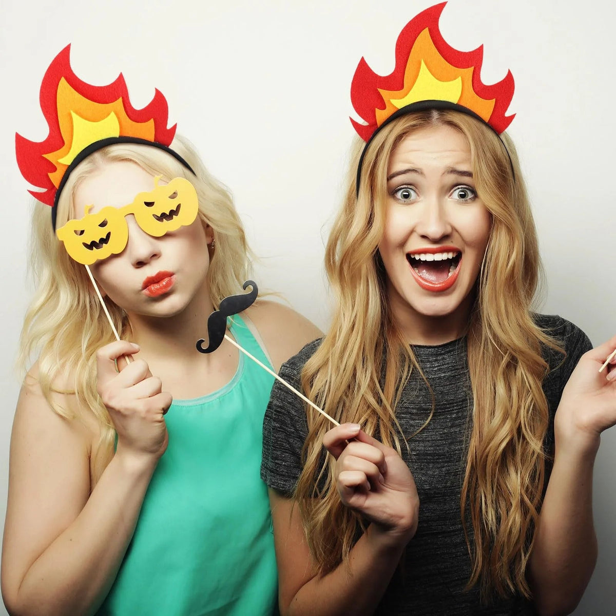 1 PC New Flame Headband: Carnival Party Headdress, Halloween Halloween Party Funny Photo Photo Hair Accessory Quick Pick Grocers