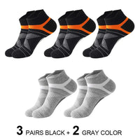 5 Pairs High Quality Socks Men Summer Outdoor Casual Cotton Socks Short Breathable Black Ankle Socks Run Sports Socks Size 38-45 Quick Pick Grocers