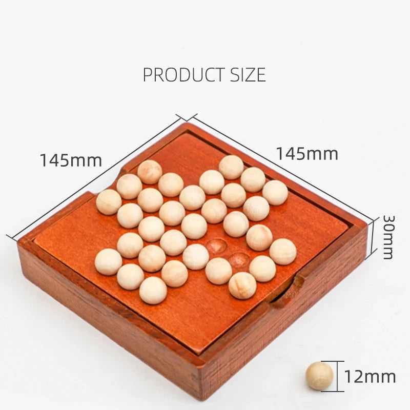 1Set Europe Board Game Single Chess Peg Solitaire Diamond Move Independently Cognitive Ability Toy Classical Educational Toys Econic Blanks