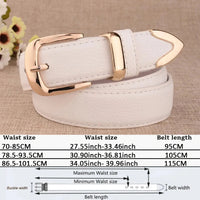 Fashion Women Genuine Leather Belts High Quality Gold Buckle Best Matching Dress Jeans Belts for Lady LB2146 Quick Pick Grocers