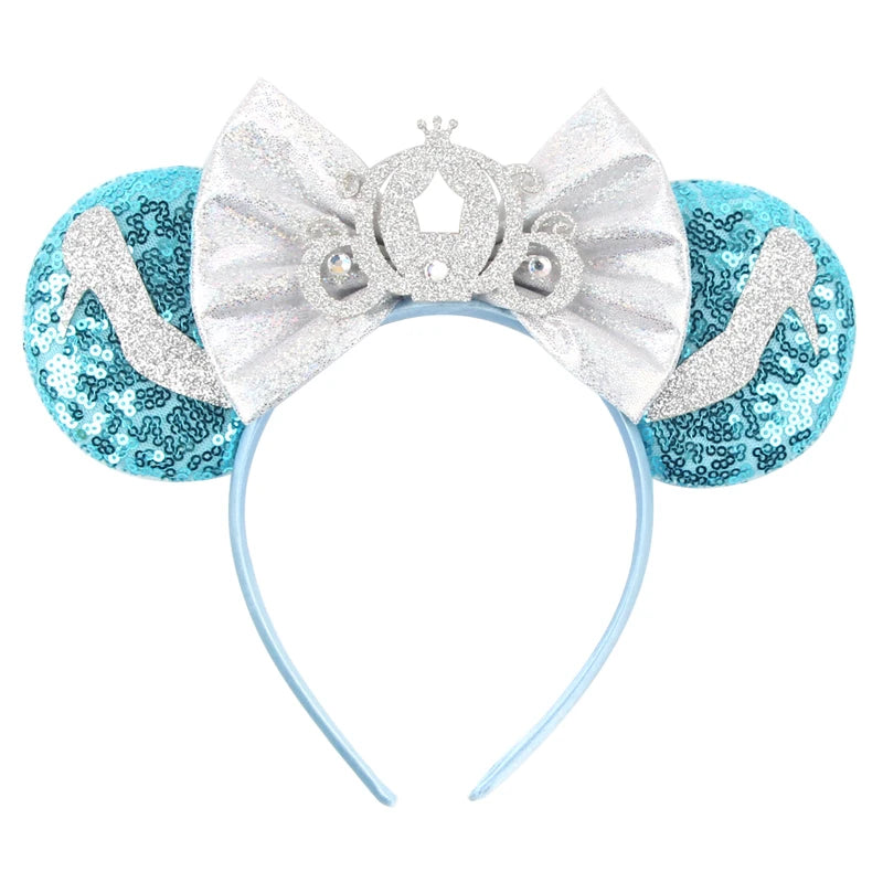 New Christmas Halloween Mouse Ears Headband Cartoon Sequin Bows Headband Birthday Party Princess Cosplay Costume For Women Adult Quick Pick Grocers