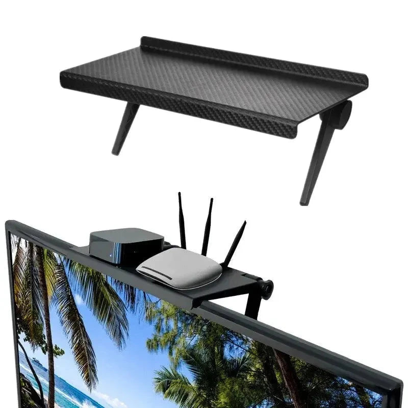 1PC Hot Selling Computer and TV Screen Storage Rack Wireless Router Set-top Box Rack No Perforated Storage Bracket Divine Tool Econic Blanks