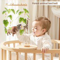 Baby Crib Mobile Rattle Toy For 0-12 Months Cartoon Felt Forest Animal Bed Bell Hanging Wooden Bracket Mobile Newbaby Rattle Toy Purest Peak
