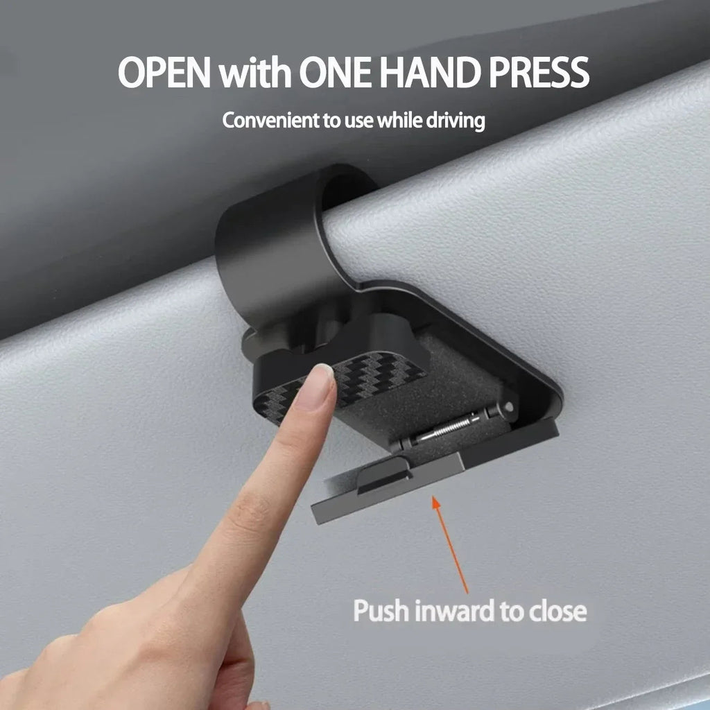 Car Sun Visor Sunglasses Clip Holder Stable Eyeglasses Hanger Card Ticket Organizer Interior Storage Clip Car Accessories Quick Pick Grocers