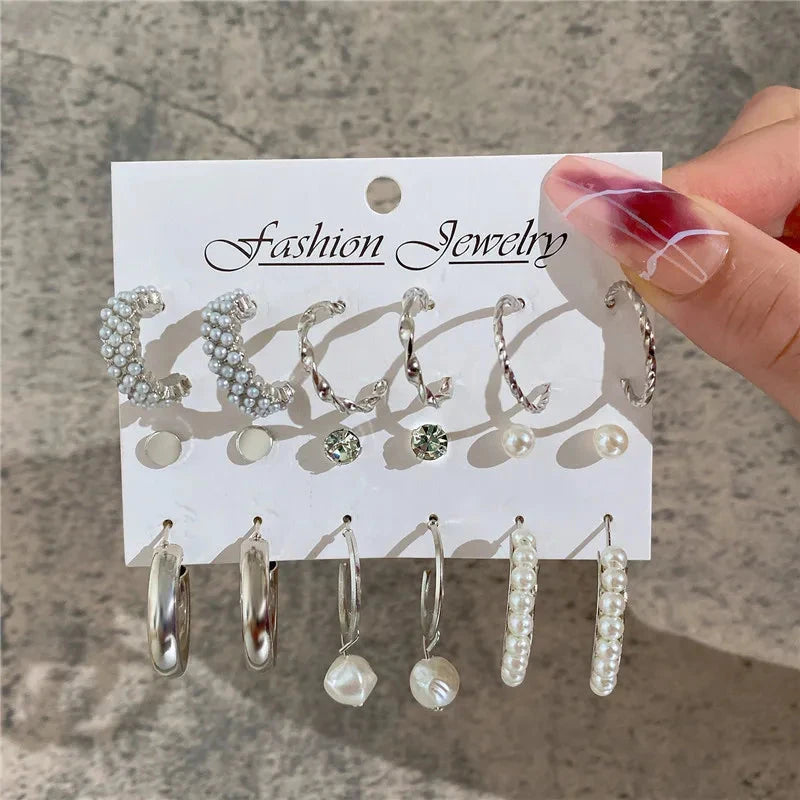 Modyle Gold Color Dangle Earrings Set Butterfly Acrylic Hollow Drop Earrings for Women Heart Hoop Earring Fashion Jewelry Gifts Econic Blanks