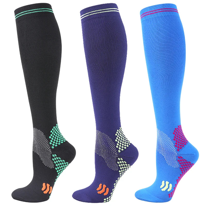 1/3 Pairs Dropship Compression Socks Varicose Veins 20-30 Mmhg Men Women Socks For Running Cycling,Football Soccer Stockings Quick Pick Grocers