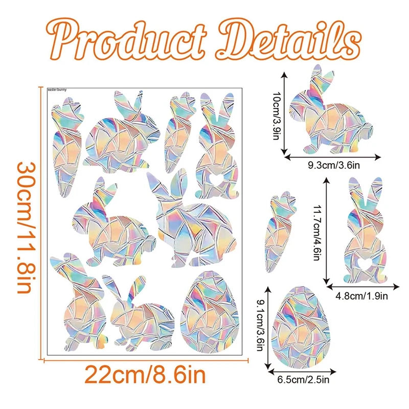 Rainbow Suncatcher Window Stickers PVC Cat Butterfly Prism Glass Wall Sticker Home Kids Bedroom Decoration Self Adhesive Decal Quick Pick Grocers