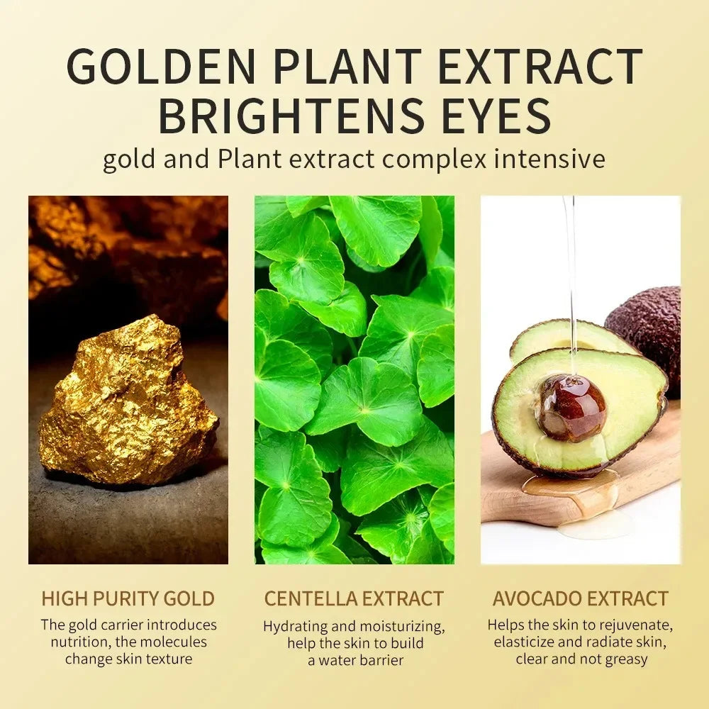 60PCS/120 PCS Eye Mask Avocado Gold Moisturize Firming Improve Eye Bags Eye Patches Anti Wrinkle Eye Patches for Dark Circles Quick Pick Grocers
