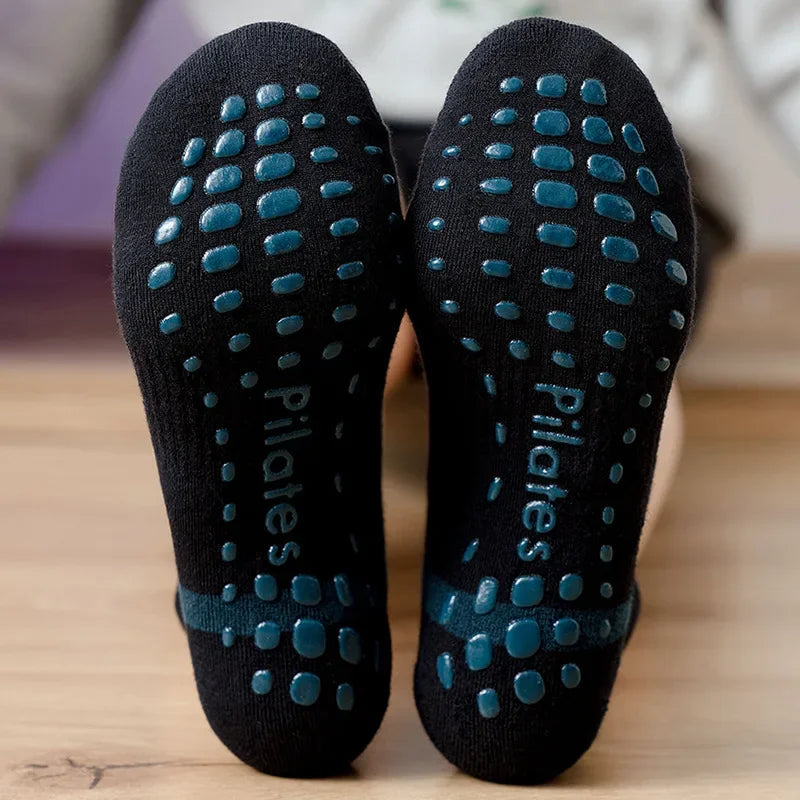 Yoga Socks Men Women Professional Silicone Non-slip Pilates Socks Large Size Indoor Floor Gym Fitness Cotton Dance Sports Socks Quick Pick Grocers