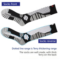 GTUBIKE 1 Pair Winter Warm Ski Stockings Thickening Hiking Socks for Women Men Anti-Cold Skiing Outdoor Sport Stockings Snow Quick Pick Grocers