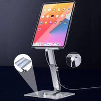 Aluminum Tablet Stand 360°Rotating Folding Adjustable Desk Holder Mount Riser for iPad Pro Air 4 Mini 12.9 4-14 Inch Xiaomi Tab Quick Pick Grocers