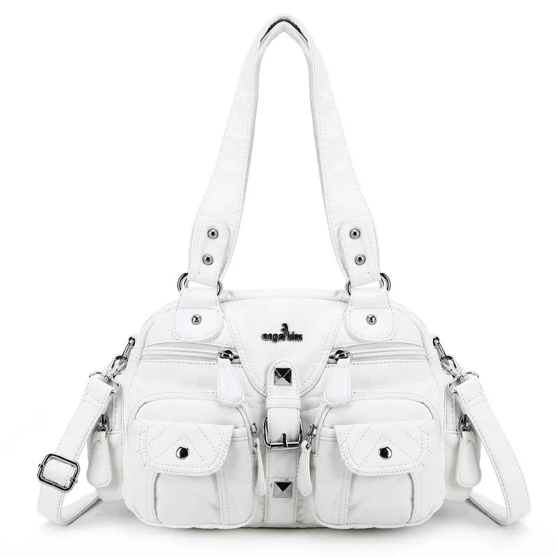 Vintage Women Handbags Satchel Top-handle Handbag PU Shoulder Bag Dumpling Pack Give Gifts Shoulder Bags Phone Money Pack Quick Pick Grocers