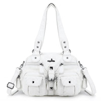 Vintage Women Handbags Satchel Top-handle Handbag PU Shoulder Bag Dumpling Pack Give Gifts Shoulder Bags Phone Money Pack Quick Pick Grocers