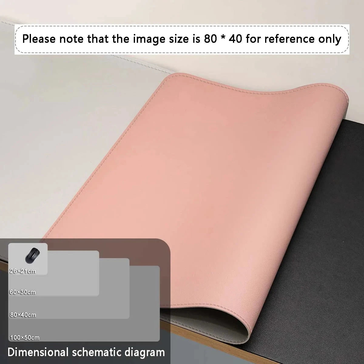 Mouse Pad Large Size Office Desk Protector Mat PU Leather Waterproof Desktop Keyboard Desk Pad Gaming Mousepad PC Accessories Econic Blanks