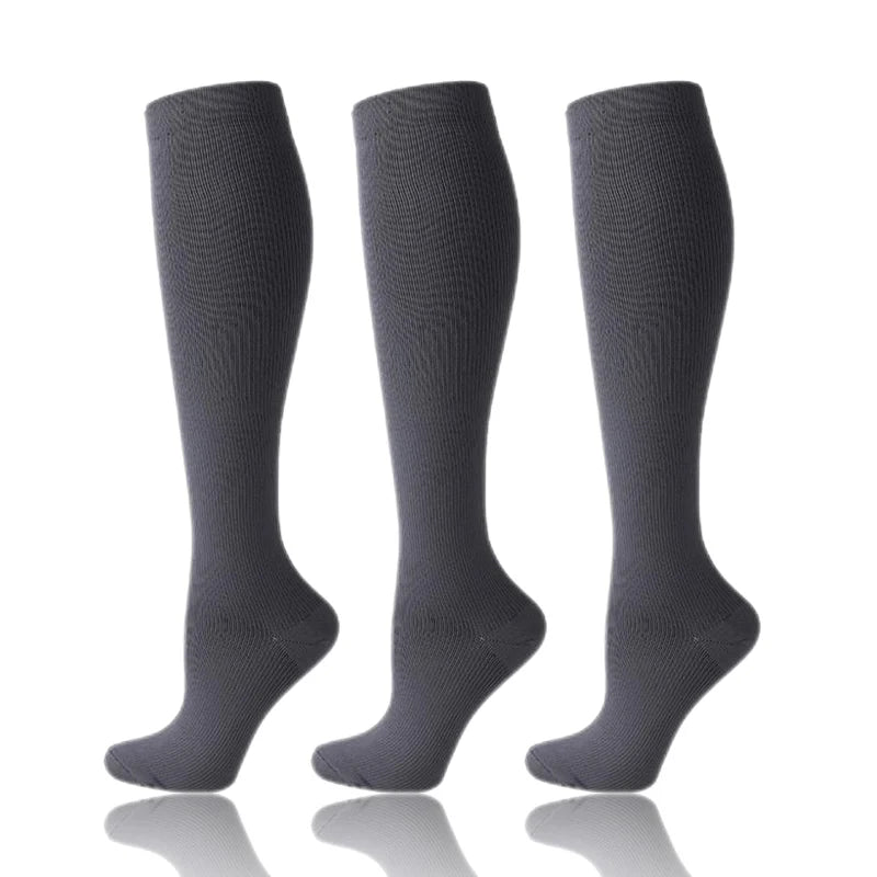 58 Styles 3 Pairs/Pack Compression Socks Knee High 30MmHg  Women Men Sports Socks Edema Diabetes Varicose Veins Running Socks Quick Pick Grocers