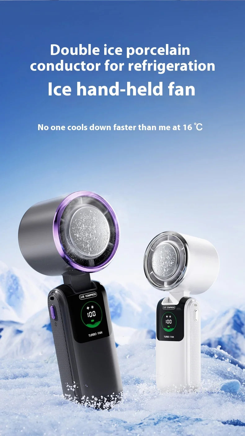 Portable Cooling Fan, 5-Speed Strong Wind Foldable Neck Hanging Fan, 9H Long Battery 4000mAh Mini Air Cooler for Travel & Outdoo Quick Pick Grocers