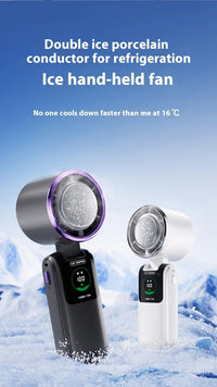 Portable Cooling Fan, 5-Speed Strong Wind Foldable Neck Hanging Fan, 9H Long Battery 4000mAh Mini Air Cooler for Travel & Outdoo Quick Pick Grocers
