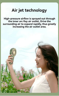 Cartoon Foldable Mini Fan USB Rechargeable Handheld Desktop Fan with Hook Portable Cooling Fan for Outdoor Travel Home Office Quick Pick Grocers