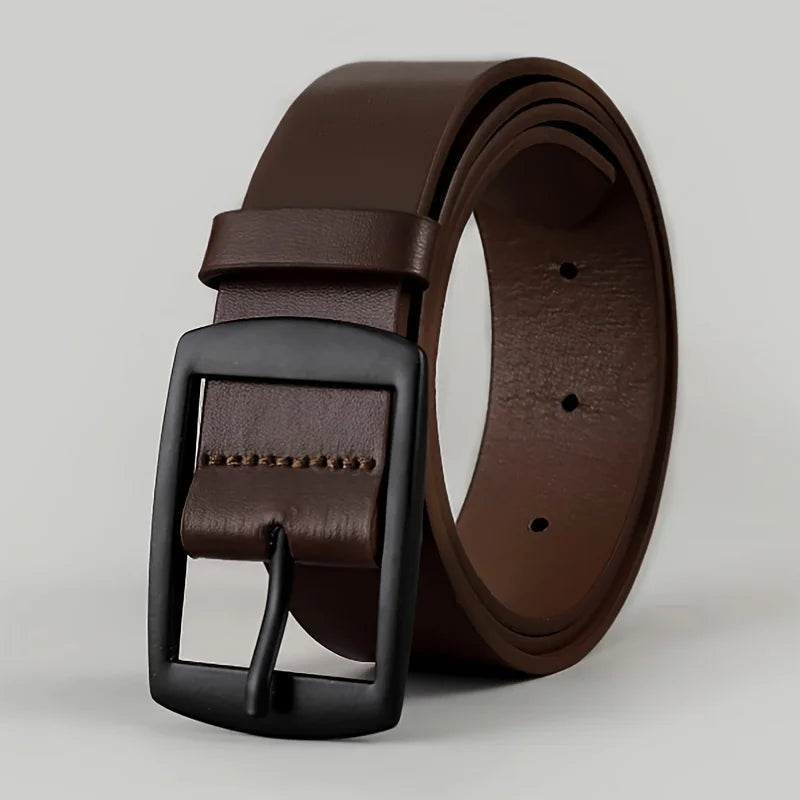 New Luxury Belt for Men PU Leather Belt Metal Pin Buckle High Quality Famous Brand Designer Waist Strap Belt for Jeans Plus Size Quick Pick Grocers