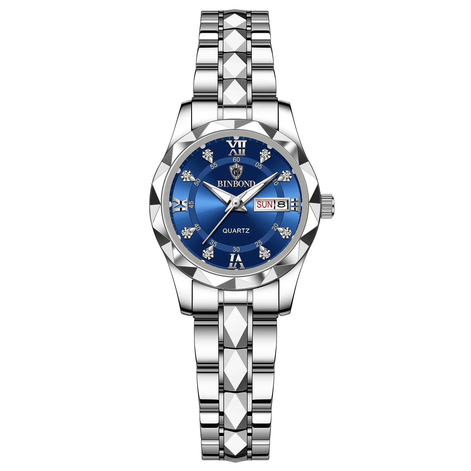 BINBOND B2521 Top Brand Luxury Fashion Business Womens Quartz Watches 30M Waterproof Week Date Clock Sport Womens Wristwatch Quick Pick Grocers