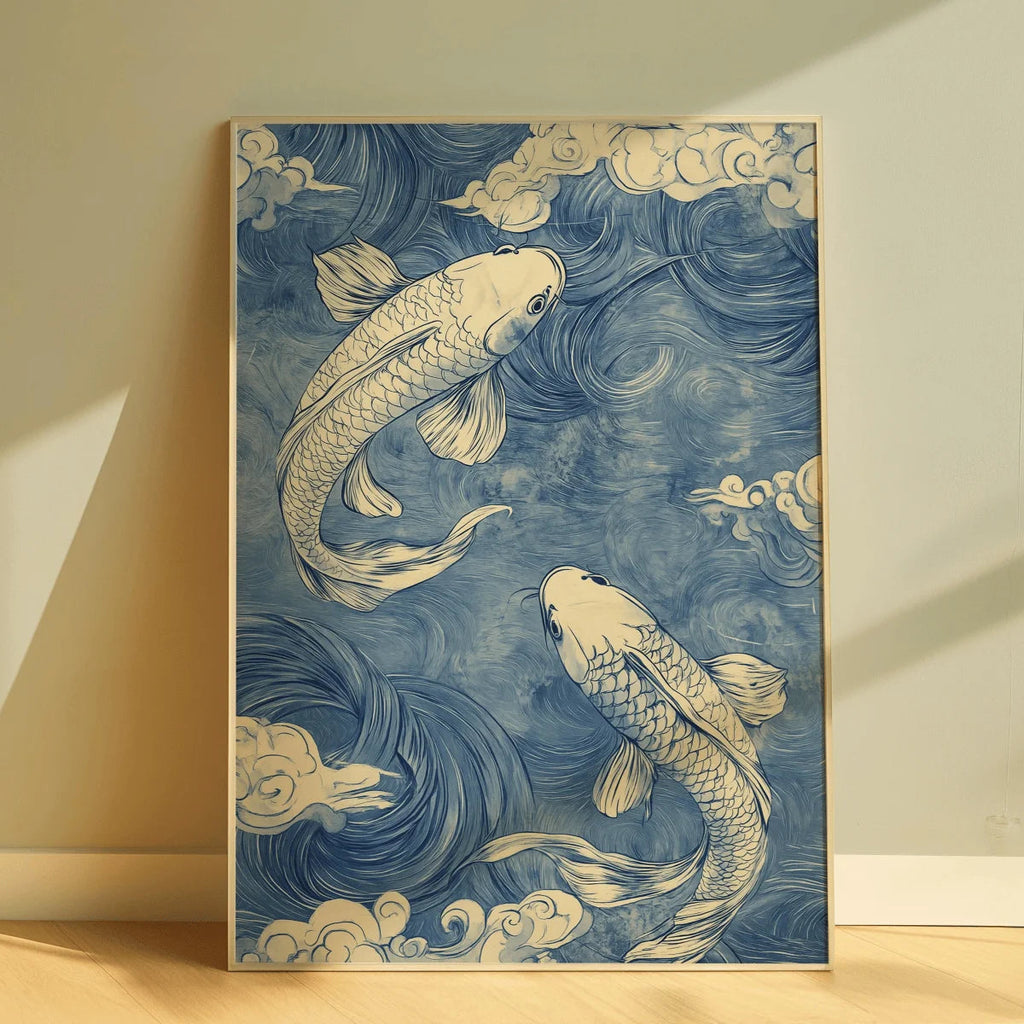 Japanese Red Koi Fish Canvas Prints Poster Modern Minimalism Aesthetic Art Prints Bedroom Kitchen Home Decor Art Poster Gifts Quick Pick Grocers