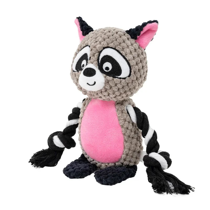 Stuffed Raw Small Joint Dog Plush Chew Toy Indestructible Bite Resistant Sound Puppy Squeaker Dogs Rattle For Pet Toys Supplies Quick Pick Grocers