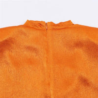 Women's Top 2026 Spring New Style Orange Sleeveless Satin Texture Long Ribbon Top Elegant and Stylish Unique Fashion Focus Quick Pick Grocers