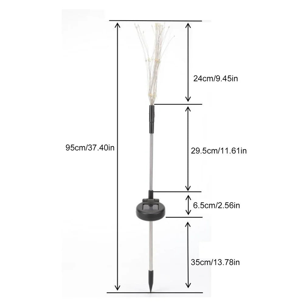 1 Pack Solar Firework Light Outdoor,IP65 Waterproof Solar Garden Flower Lights With 8 Lighting Modes For Outdoor Lighting Econic Blanks