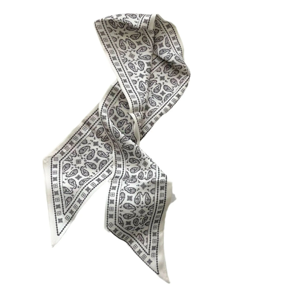 Cashew flower silk scarf, double-sided printed headband, ins decoration, versatile triangle scarf accessories Quick Pick Grocers