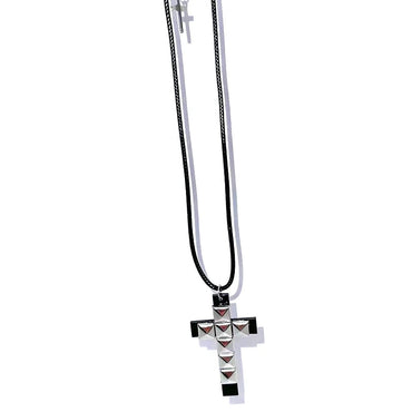 Punk Jewelry Rivet Cross Pendant Necklace for Women Cool Accessories Grunge Rock Fashion 90s Aesthetic Necklace Goth Quick Pick Grocers
