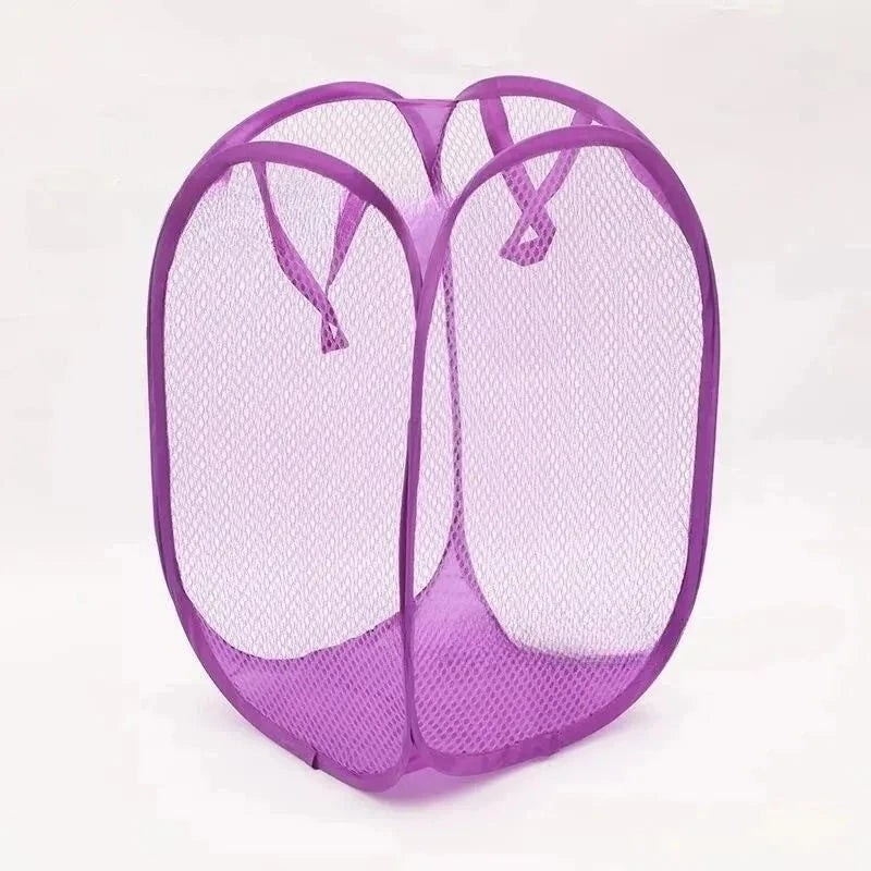 Folding Household Laundry Storage Basket Mesh Dirty Clothes Storage BasketToy Storage Bag Household Storage Bucket Econic Blanks